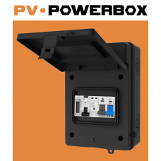 *PV POWERBOX - IP65 Black Metal Solar / EV Consumer Unit with Import/Export Meter, RCBO and SPD